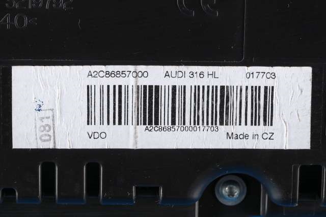 Instrumentpanel til Audi Q3 2015-2018 (Type I, Fase 2)  (VDO|A2C86857000|8U0 920 930 G|)