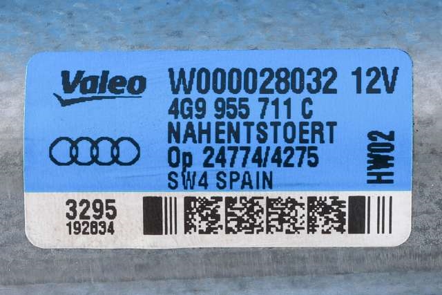 Viskermotor bakrute til Audi Q3 2015-2018 (Type I, Fase 2) (VAG|4G9 955 711 C|)