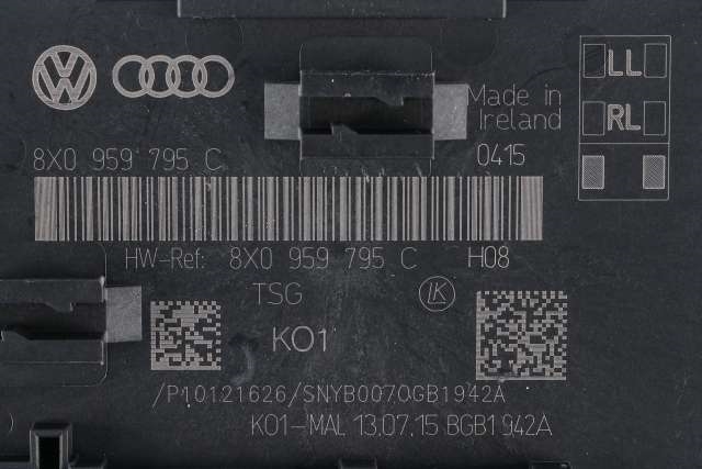 Styreenhet dør venstre bak til Audi Q3 2015-2018 (Type I, Fase 2)  (VAG|8X0 959 795 C|)
