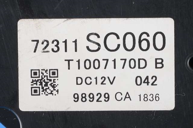 Varmeapparat betjening til Subaru Forester 2008-2013 (Type III) (SUBARU|72311-SC060|)