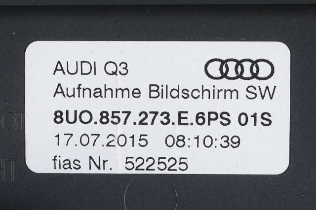 Bilstereo navigasjon skjerm til Audi Q3 2015-2018 (Type I, Fase 2)