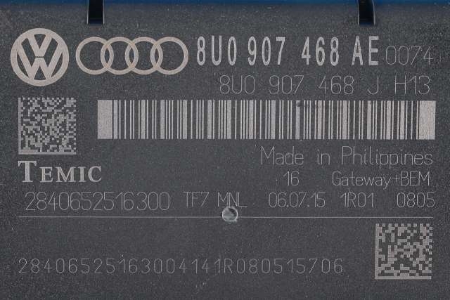 Styreenhet diverse til Audi Q3 2015-2018 (Type I, Fase 2) (VAG|8U0 907 468 AE|)