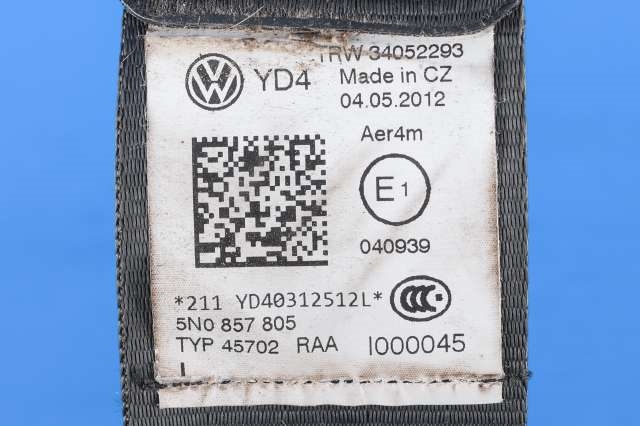 Sikkerhetsbelte bak venstre til VW Tiguan 2011-2016 (Type I, Fase 2)  (VAG|5N0 857 805|)