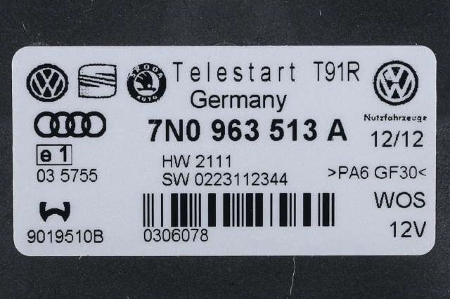 Varmeapparat diverse til VW Tiguan 2011-2016 (Type I, Fase 2) (WEBASTO|9019510B|7N0 963 513 A|)