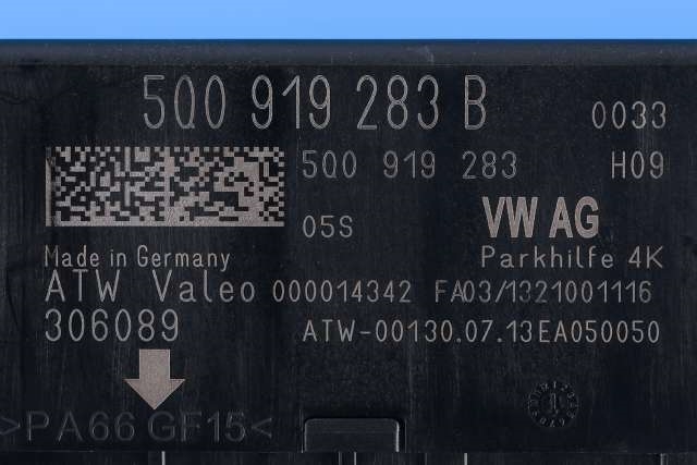 Styreenhet parkering til Audi A3 2012-2016 (Type III, Fase 1) (VAG|5Q0 919 283 B|)