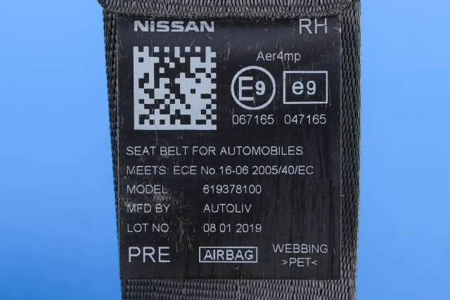 Sikkerhetsbelte foran høyre til Nissan E-NV200 2014-->>