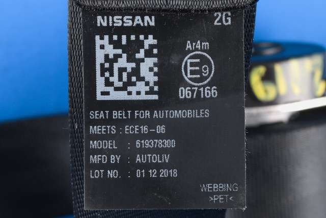 Sikkerhetsbelte bak høyre til Nissan E-NV200 2014-->>