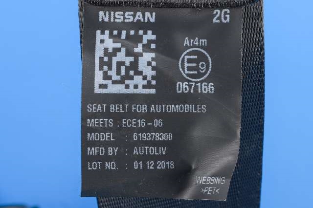 Sikkerhetsbelte bak venstre til Nissan E-NV200 2014-->>