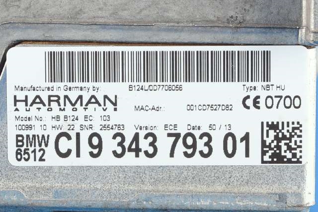 Bilstereo navigasjon til BMW i3 2013-2022  (BMW|9 343 793|)