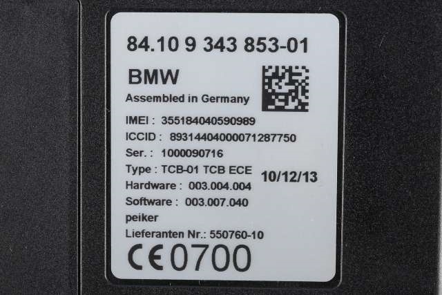Styreenhet diverse til BMW i3 2013-2022 (BMW|)