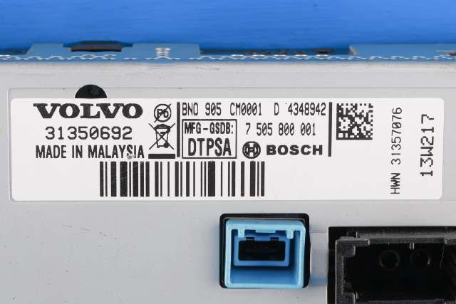 Bilstereo navigasjon skjerm til Volvo V70 2014-2016 (Type III, Fase 2)  (VOLVO|31350692|)