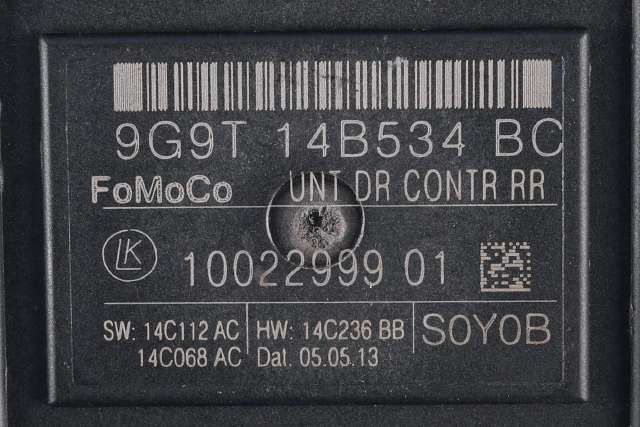 Styreenhet dør høyre bak til Volvo V70 2014-2016 (Type III, Fase 2)  (FORD|9G9T-14B534-BC|)