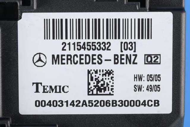 Styreenhet diverse til Mercedes E-Klasse 2006-2009 (Fase 2) (W211) (W211) (MERCEDES|A 211 545 53 32|)