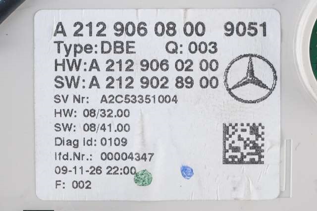 Taklyspanel til Mercedes E-Klasse 2009-2013 (Fase 1) (W212) (W212) (MERCEDES|A 212 906 08 00|)