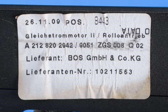 Bagasjerom diverse til Mercedes E-Klasse 2009-2013 (Fase 1) (W212) (W212) (MERCEDES|A 212 820 29 42|)
