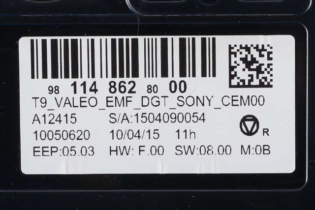 Bilstereo navigasjon skjerm til Peugeot 308 2013-2021 (Type II) (PEUGEOT|98 114862 80|)