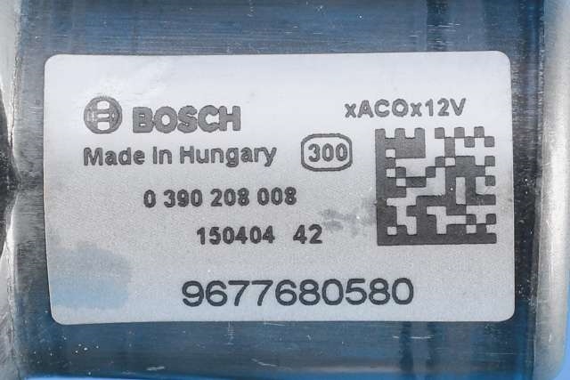 Viskermotor bakrute til Peugeot 308 2013-2021 (Type II) (BOSCH|0 390 208 008|96 776805 80|)