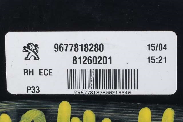 Baklykt høyre indre til Peugeot 308 2013-2021 (Type II) (PEUGEOT|96 778182 80|)
