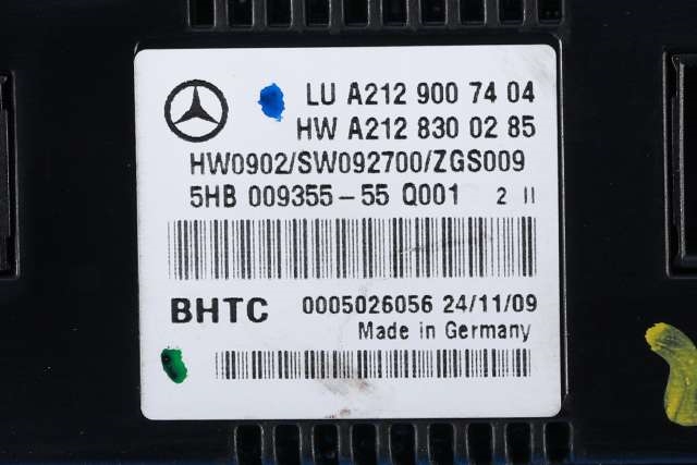 Varmeapparat betjening til Mercedes E-Klasse 2009-2013 (Fase 1) (W212) (W212) (MERCEDES|A 212 900 74 04|)