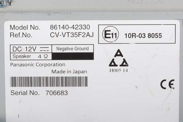 Bilstereo navigasjon til Toyota RAV4 2016-2019 (Type IV, Fase 2)  (TOYOTA|86140-42330|)