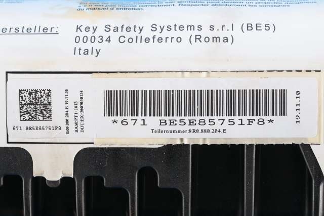 Airbag passasjer til Audi Q5 2008-2012 (Type I, Fase 1)  (VAG|8R0 880 204 E|)
