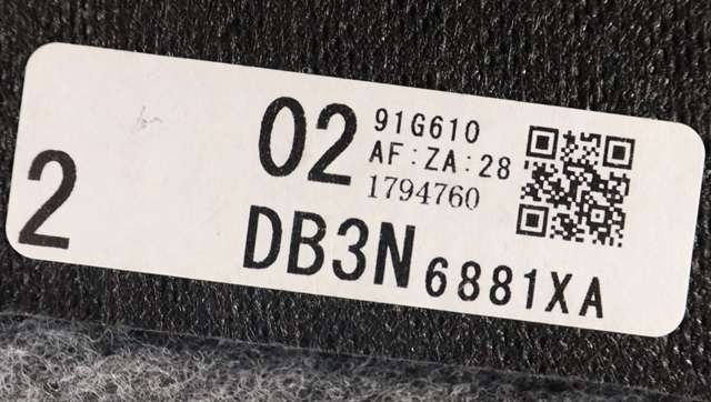 Bagasjerom teppe/gulvplate til Mazda CX-3 2015-2022 (MAZDA|DB3N-68-81XA|)