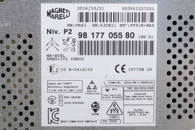 Bilstereo navigasjon til Peugeot 208 2012-2019 (Type I)  (PEUGEOT|98 177055 80|)