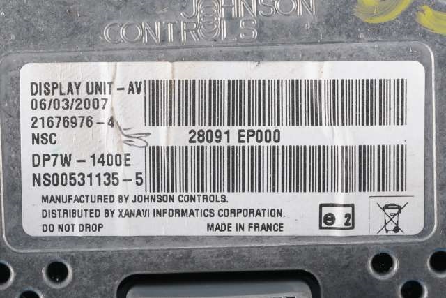 Bilstereo navigasjon skjerm til Nissan Pathfinder 2005-2010 (Fase 1) (R51) (R51) (NISSAN|28091-EP000|)