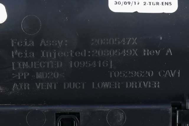 Dashbord friskluftdyse venstre til Tesla Model 3 2018-2023 (Fase 1) (TESLA|1083320-00-F|)