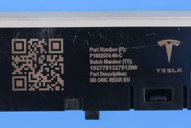 Taklyspanel til Tesla Model 3 2018-2023 (Fase 1)  (TESLA|1092574-00-C|)