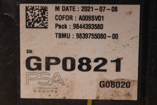 Batteripakke hybrid til Peugeot 3008 2016-->> (Type II) (PEUGEOT|98 443935 80|)