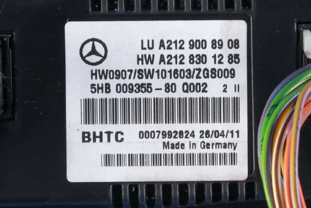 Varmeapparat betjening til Mercedes E-Klasse 2009-2013 (Fase 1) (W212) (W212) (MERCEDES|A 212 900 89 08|)