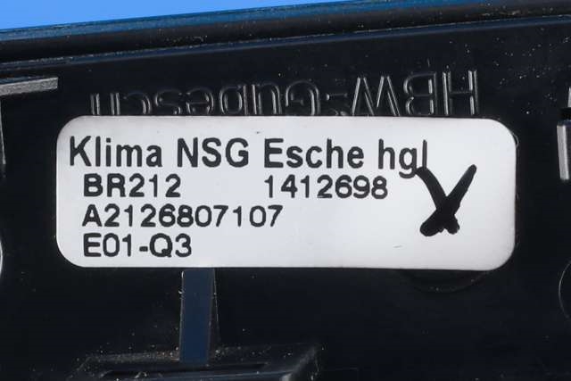 Varmeapparat betjening til Mercedes E-Klasse 2009-2013 (Fase 1) (W212) (W212) (MERCEDES|A 212 900 89 08|)