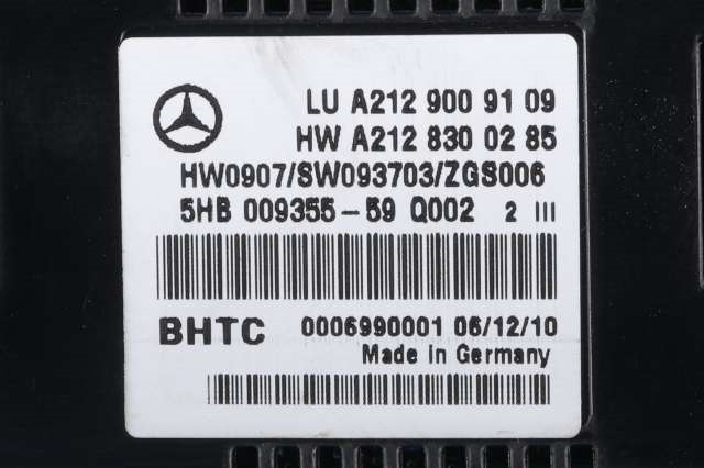 Varmeapparat betjening til Mercedes E-Klasse 2009-2013 (Fase 1) (W212) (W212) (MERCEDES|A 212 900 91 09|)