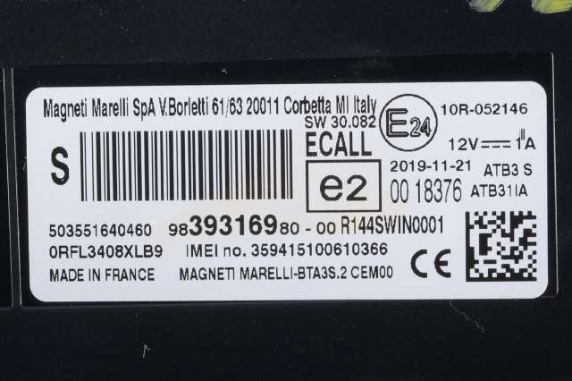 Styreenhet diverse til Peugeot 3008 2016-->> (Type II)  (PEUGEOT|98 393169 80|)