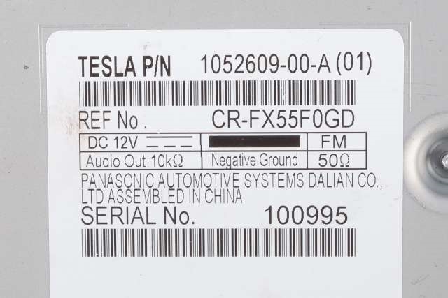 Bilstereo til Tesla Model X 2016-->> (TESLA|1052609-00-A|)