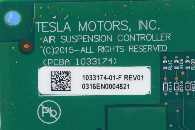 Styreenhet nivå/luftfjæring til Tesla Model X 2016-->> (TESLA|1033174-01-F|)
