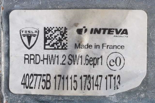 Ruteheis høyre bak til Tesla Model X 2016-->> (TESLA|1028821-00-B|)