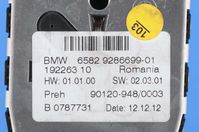 Bilstereo navigasjon betjeningspanel til BMW 5-Serie 2010-2017 (F10/F11) (F10/F11) (BMW|65.82-9 286 699|)