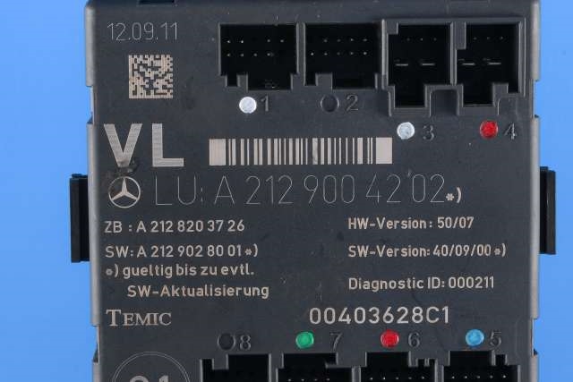 Styreenhet dør venstre foran til Mercedes E-Klasse 2009-2013 (Fase 1) (W212) (W212) (MERCEDES|A 212 900 42 02|)