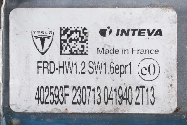 Ruteheis høyre foran til Tesla Model S 2013-2016 (Fase 1)  (TESLA|6006651-00-E|)