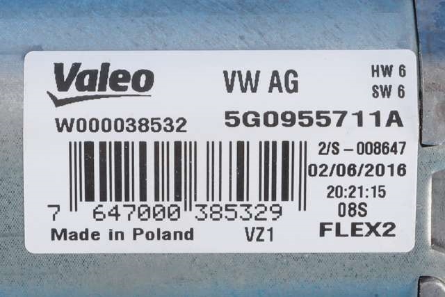 Viskermotor bakrute til VW Golf VII 2012-2017 (Fase 1)  (VAG|5G0 955 711 A|)