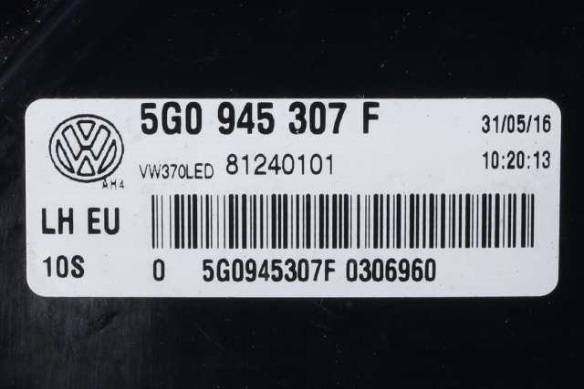 Baklykt venstre indre til VW Golf VII 2012-2017 (Fase 1)  (VAG|5G0 945 307 F|)