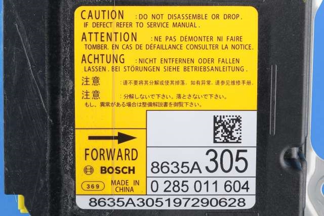 Styreenhet airbag hovedsensor til Mitsubishi Outlander 2015-->> (Type III, Fase 2)  (BOSCH|0 285 011 604|8635A305|)