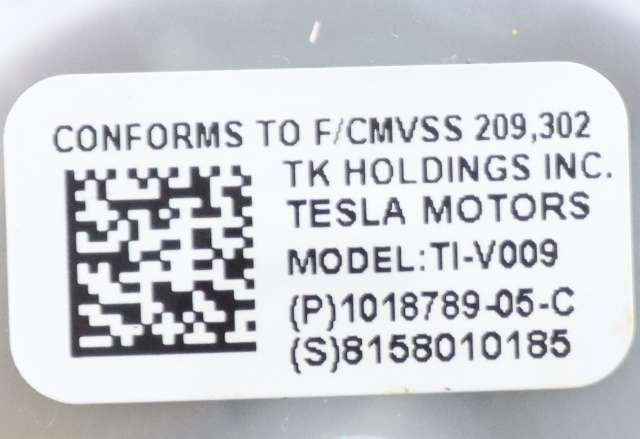 Sikkerhetsbelte bak venstre til Tesla Model S 2016-2021 (Fase 2)  (TESLA|1018789-05-C|)