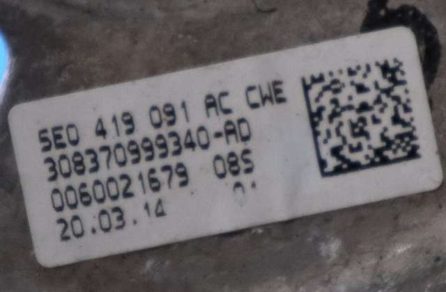 Airbag ratt til Škoda Octavia 2013-2016 (Type III, Fase 1)  (VAG|5E0 419 091|)