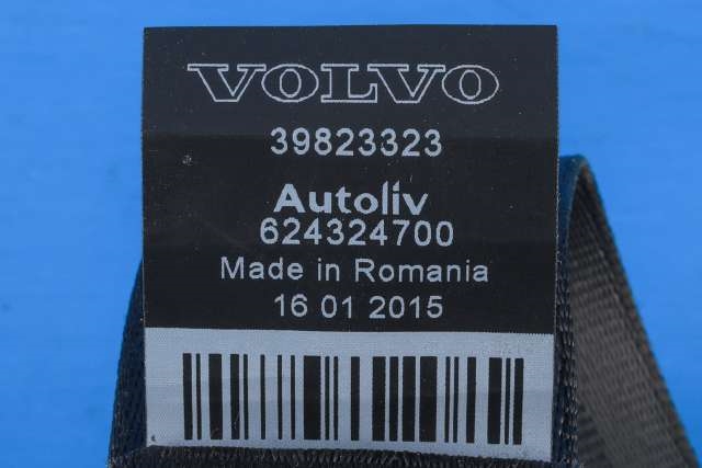 Sikkerhetsbelte bak høyre til Volvo V60/V60 CC 2013-2018 (Type I, Fase 2) (VOLVO|39823323|)