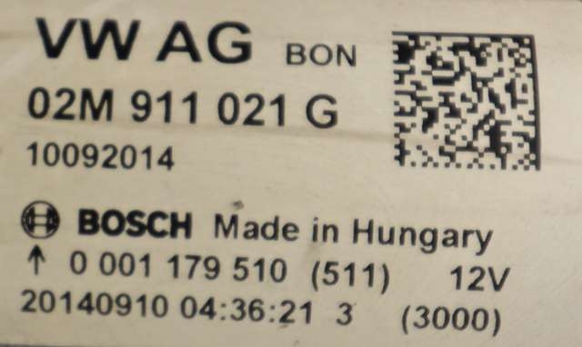Starter til VW Up 2012-2019  (BOSCH|0 001 179 510|02M 911 021 G|)