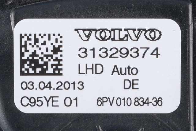 Pedal gass til Volvo XC60 2008-2013 (Type I, Fase 1)  (HELLA|6PV 010 834-36|31329374|)