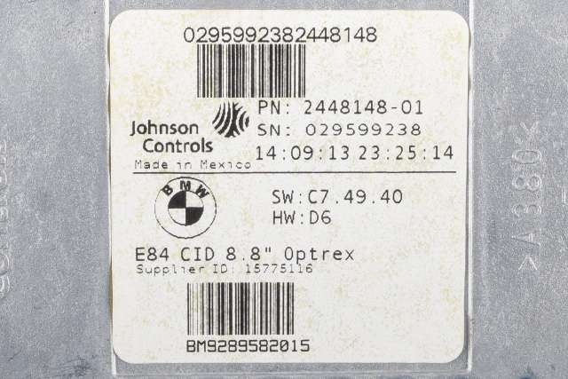 Bilstereo navigasjon skjerm til BMW X1 2009-2015 (E84) (E84) (BMW|2 448 148|)